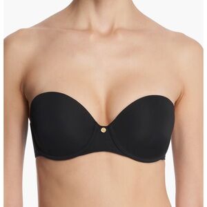 NWT Natori Pure Luxe Strapless Contour Underwire Bra Black Bra 36D